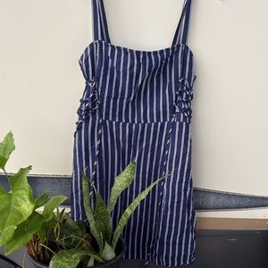 Forever 21 Navy and White Striped Top